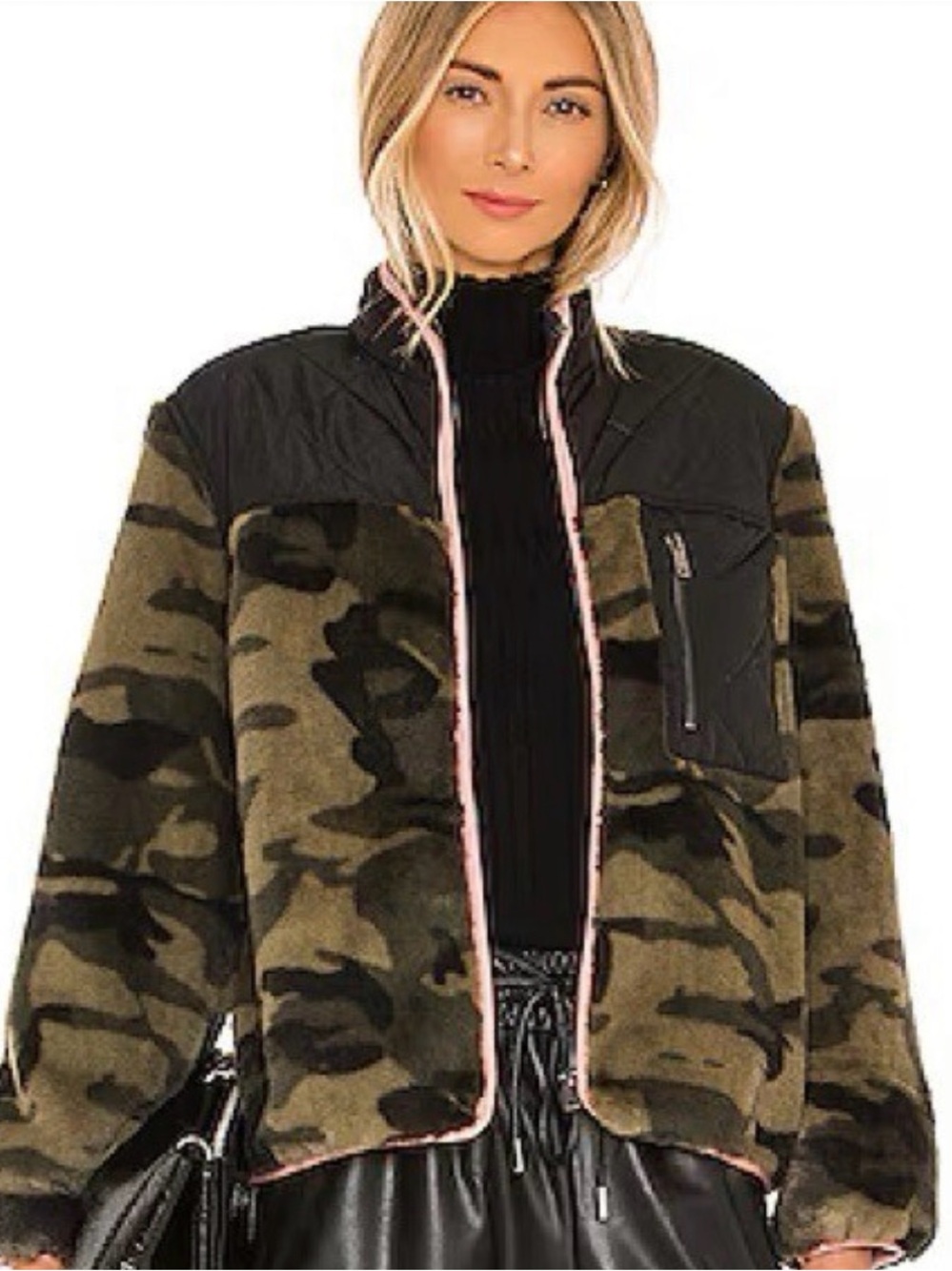 Rails Wesley Camo Teddy Jacket Size S